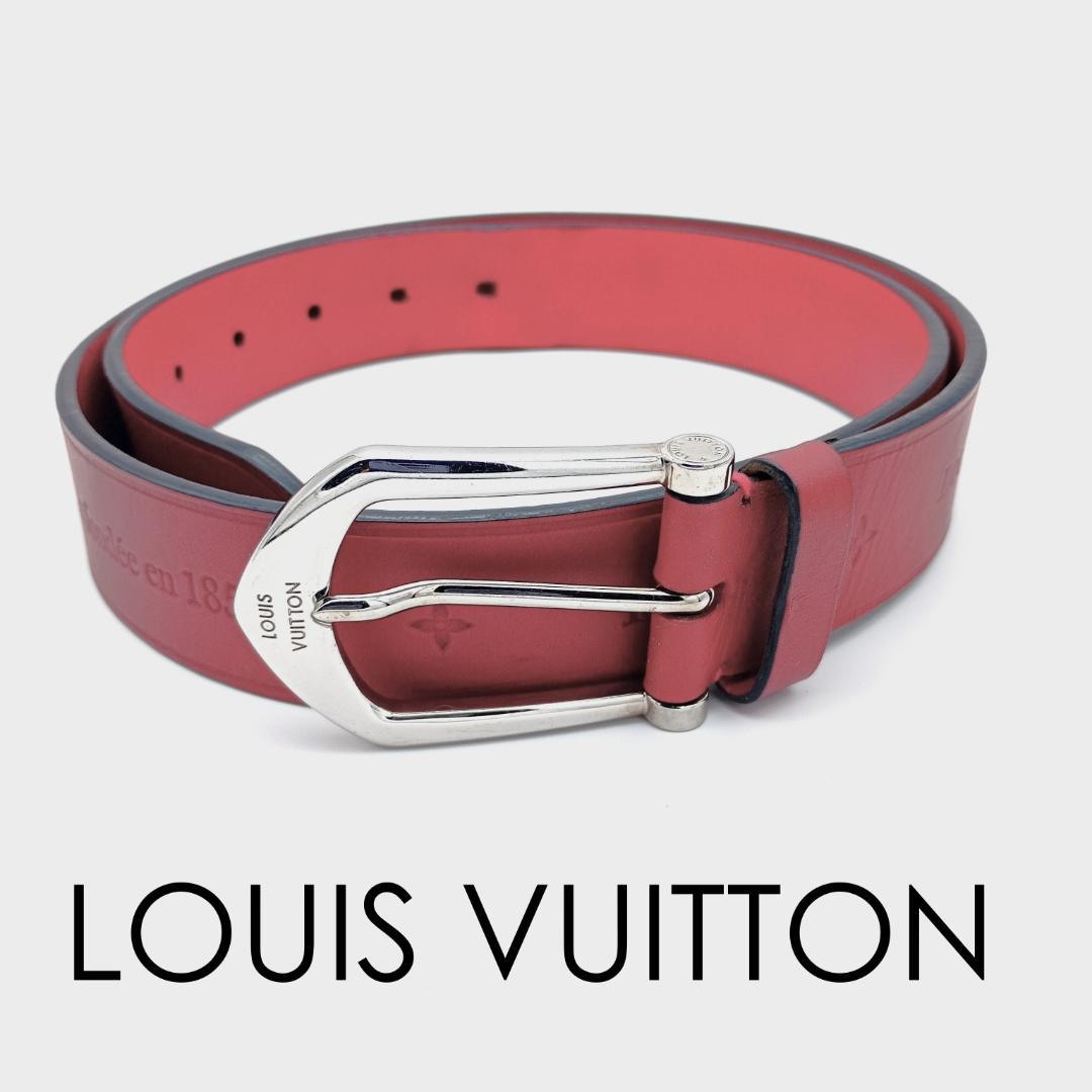 限定モデル】ルイヴィトン サンチュール M9556 1854 ベルト レッド