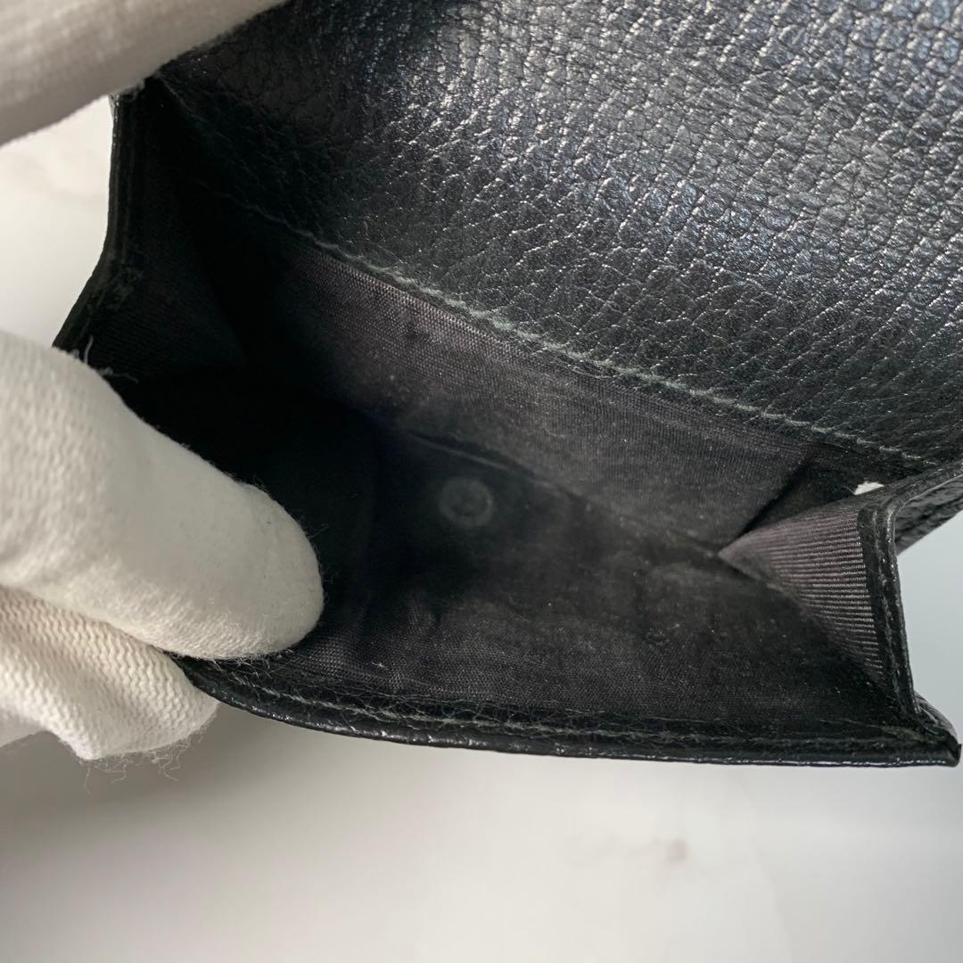 美品✨グッチ 三つ折り財布 ウォレット GGマーモント レザー ブラック