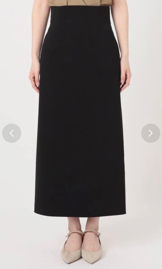 ほぼ新品 NOBLE コンフォートジャージーライクタイトスカートブラック 36