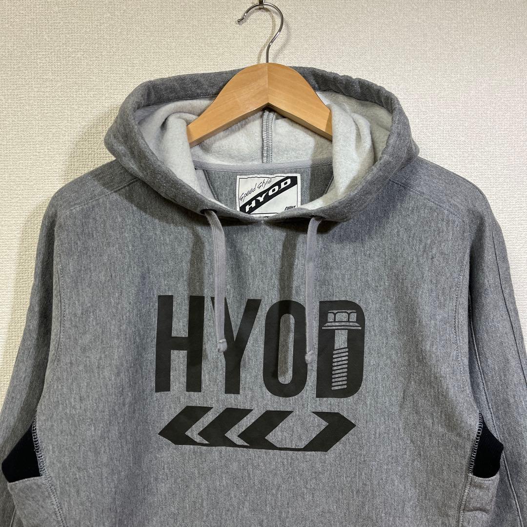 HYOD ヒョウドウ 裏起毛 プリントレーシングプルオーバーパーカー
