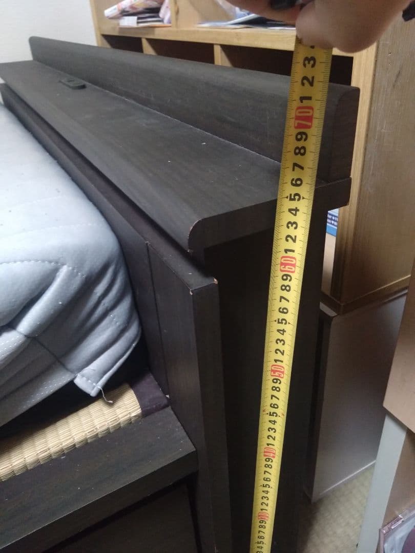 グレー マットレス付き 畳ベッド コンセント付