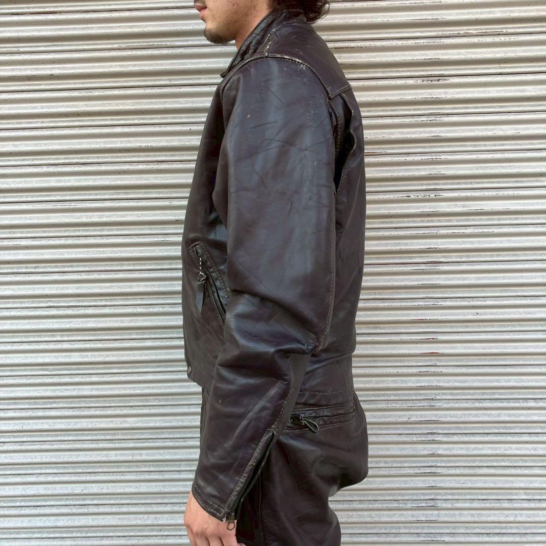 極上 60s ラングリッツレザー ライダース キャスケード ライダース