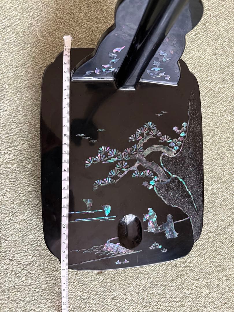 刀掛け台　縦置き　一本掛け　太刀掛け　螺鈿