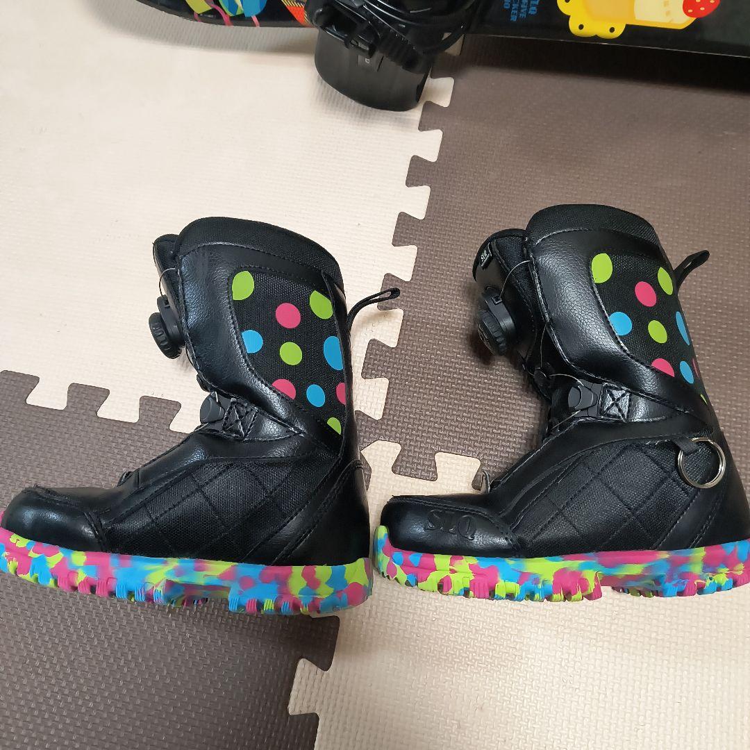 ガンバルンバ スノーボード ビンディングとブーツセット キッズ 110