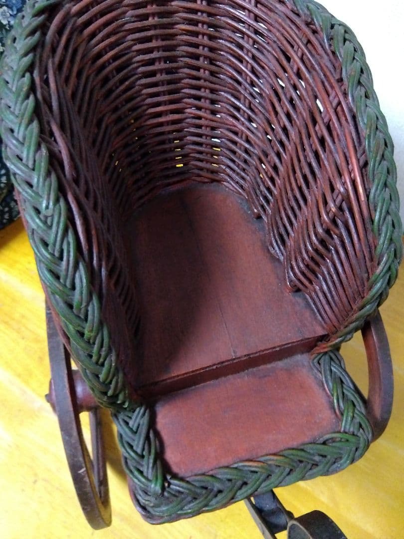 アンティーク雑貨 三輪車 アイアン ラタン　ドール用