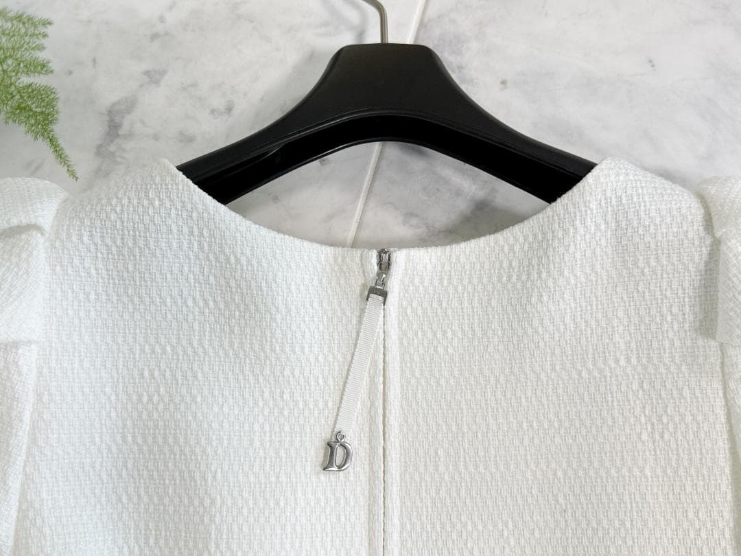 未使用★FOXEY/フォクシー デイジーリン コクーンスリーブドレス 42 半袖