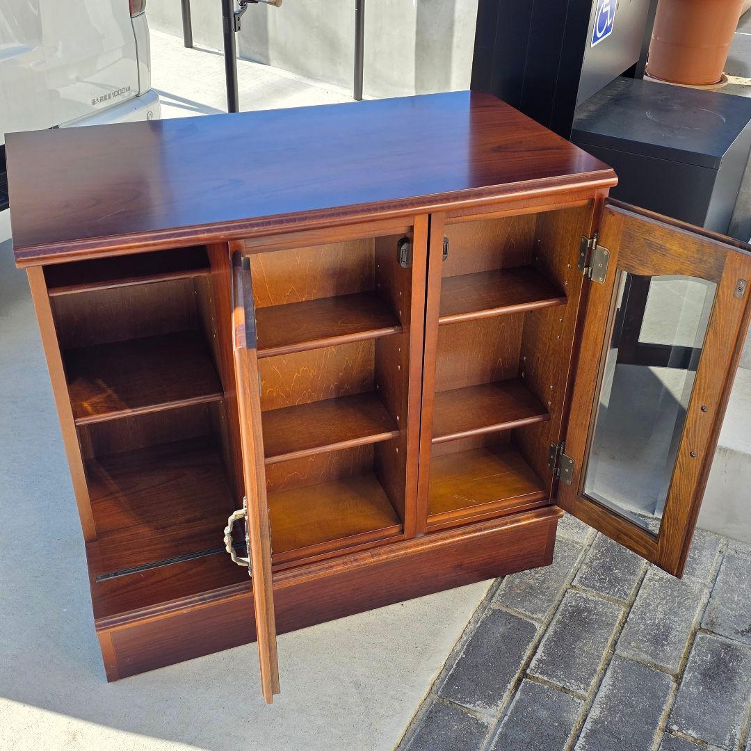 激レア カリモク コロニアル スライド式 本棚 サイドボード テレビ台