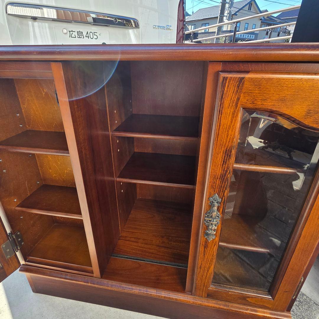 激レア カリモク コロニアル スライド式 本棚 サイドボード テレビ台