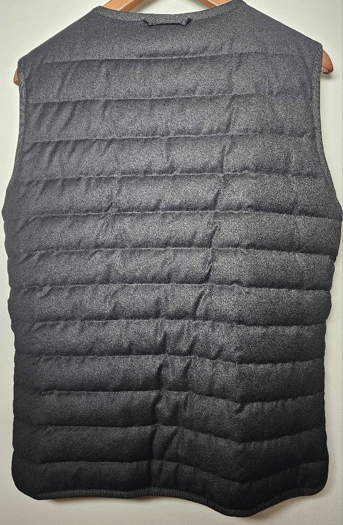 美品 ナノ・ユニバース× 西川ダウン ウール タイロッケン ダブルコート M 黒