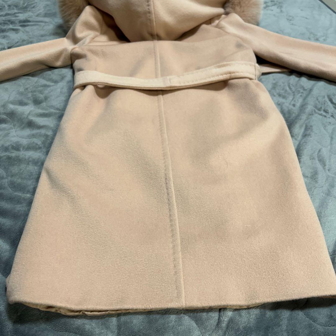 最終値下げ MaxMara STUDIO コート ベージュ系 フォックスファー