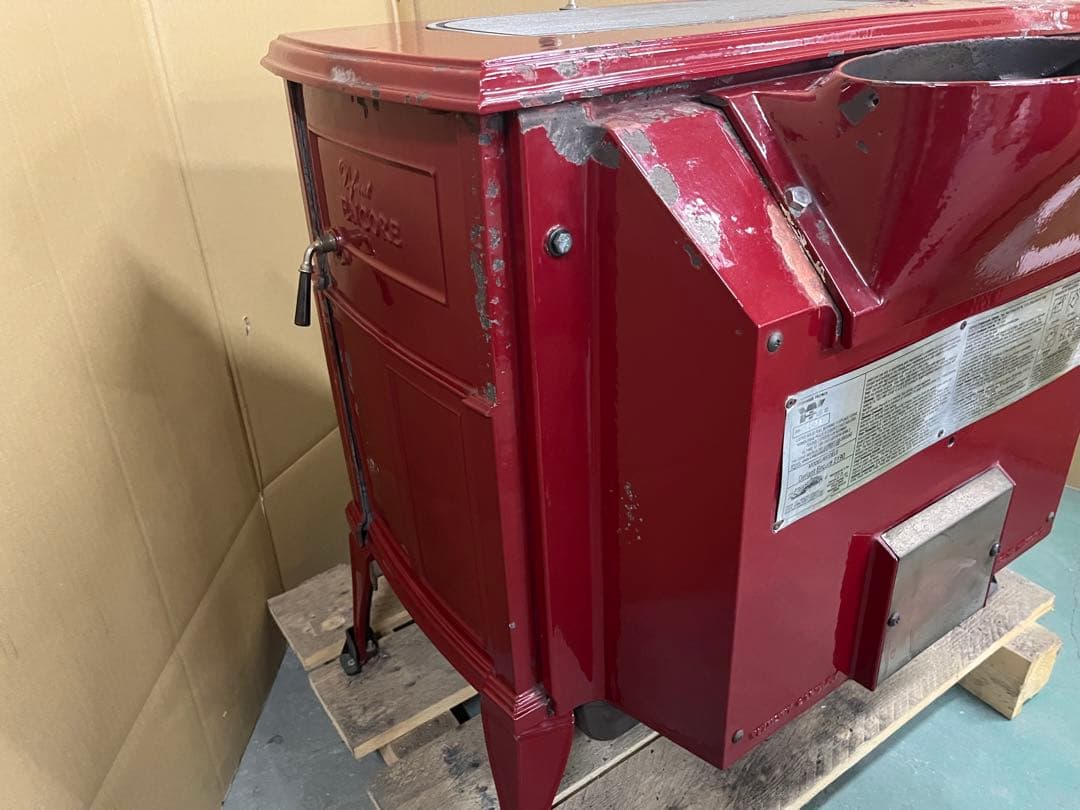 最終値下げ 薪ストーブ ディファイアントアンコール 赤 ホーロー 中古メンテ済