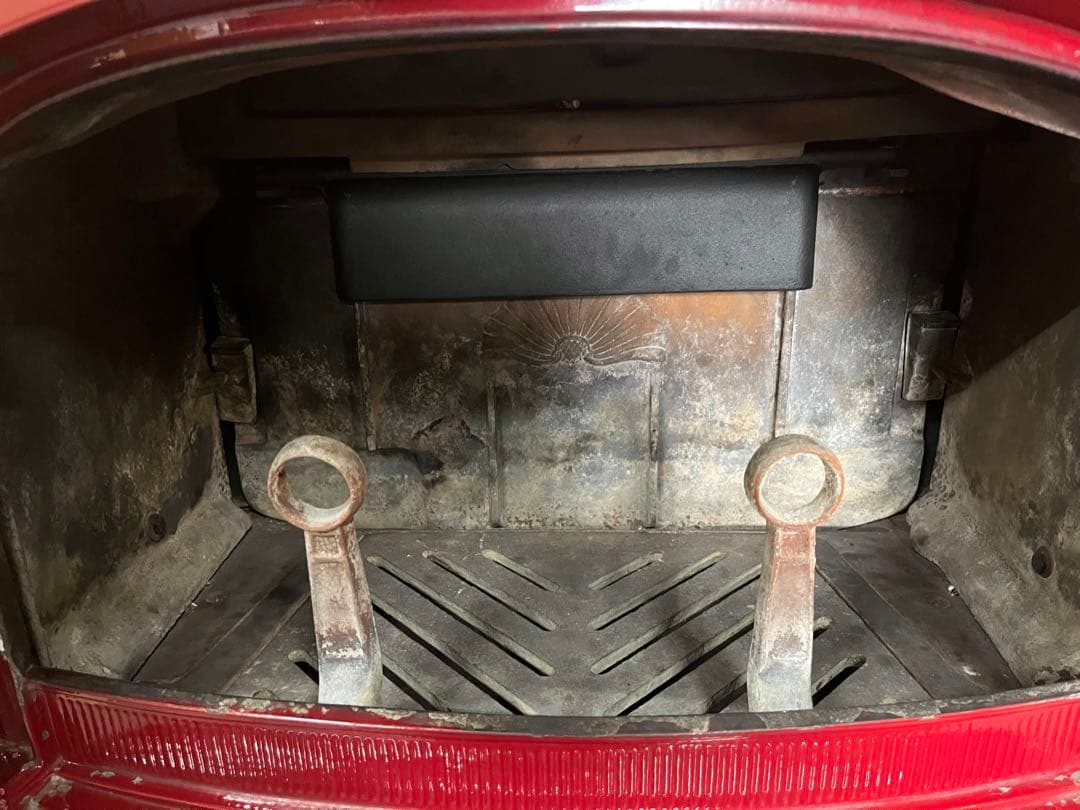 最終値下げ 薪ストーブ ディファイアントアンコール 赤 ホーロー 中古メンテ済