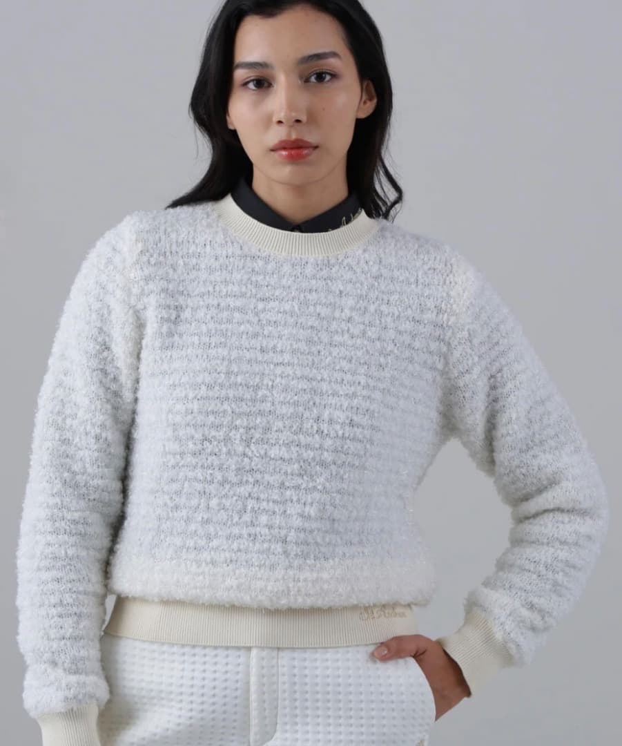 セントアンドリュース　ファンシークルーネックニットプルオーバー　サイズL