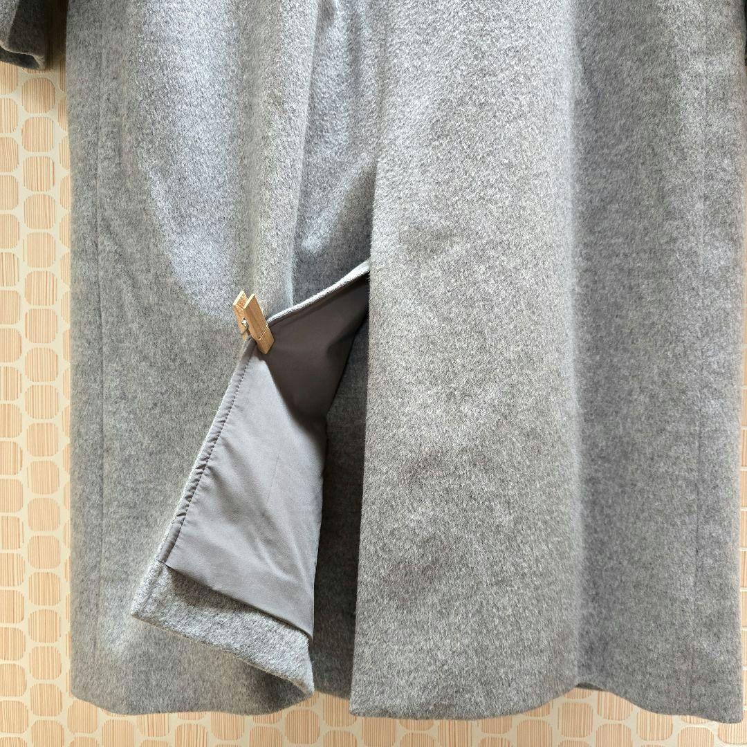 ☆23区☆ウールカシミヤ/ビーバー チェスター コート/ライトグレー36