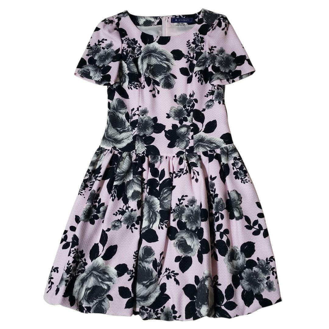 M'S GRACY エムズグレイシー　ワンピース　花柄　サッシュベルト付き