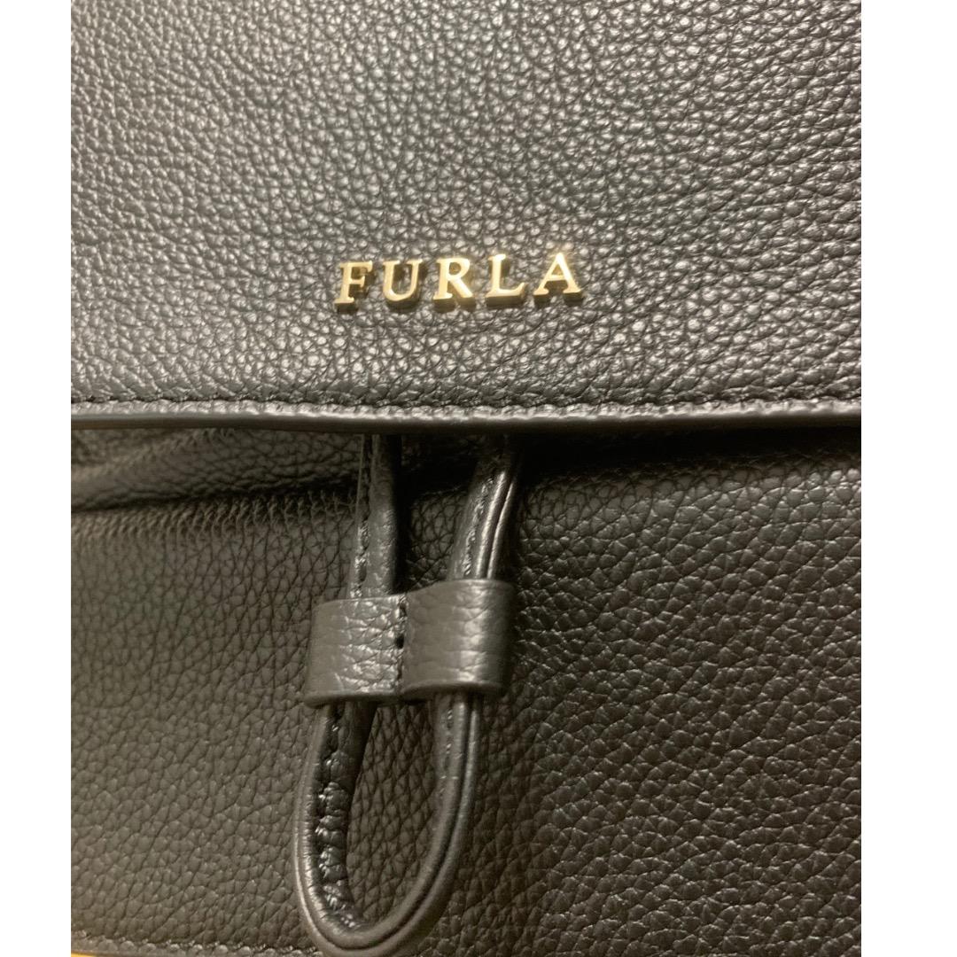 【極美品】FURLA 黒 レザー リュックサック バッグ