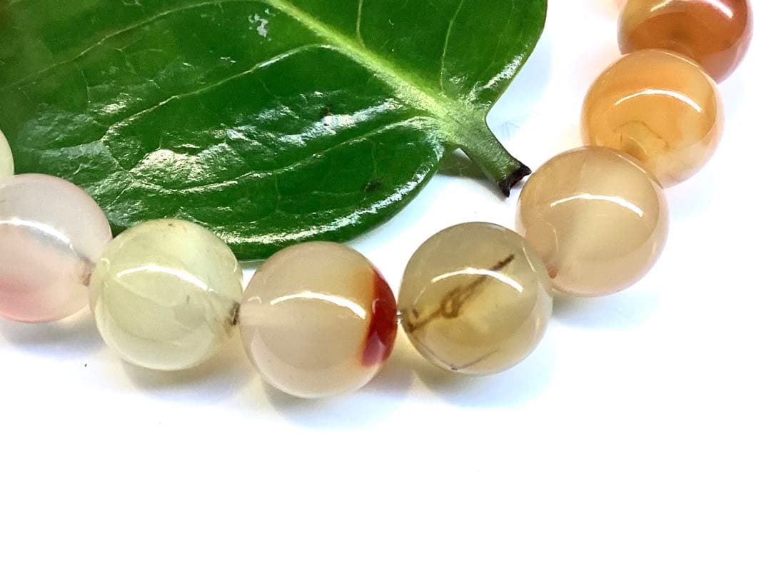 ✳限定1点物‼️ 霊峰*月山瑪瑙ブレスレット　身近な御守り　鑑別書付の本物無垢‼️