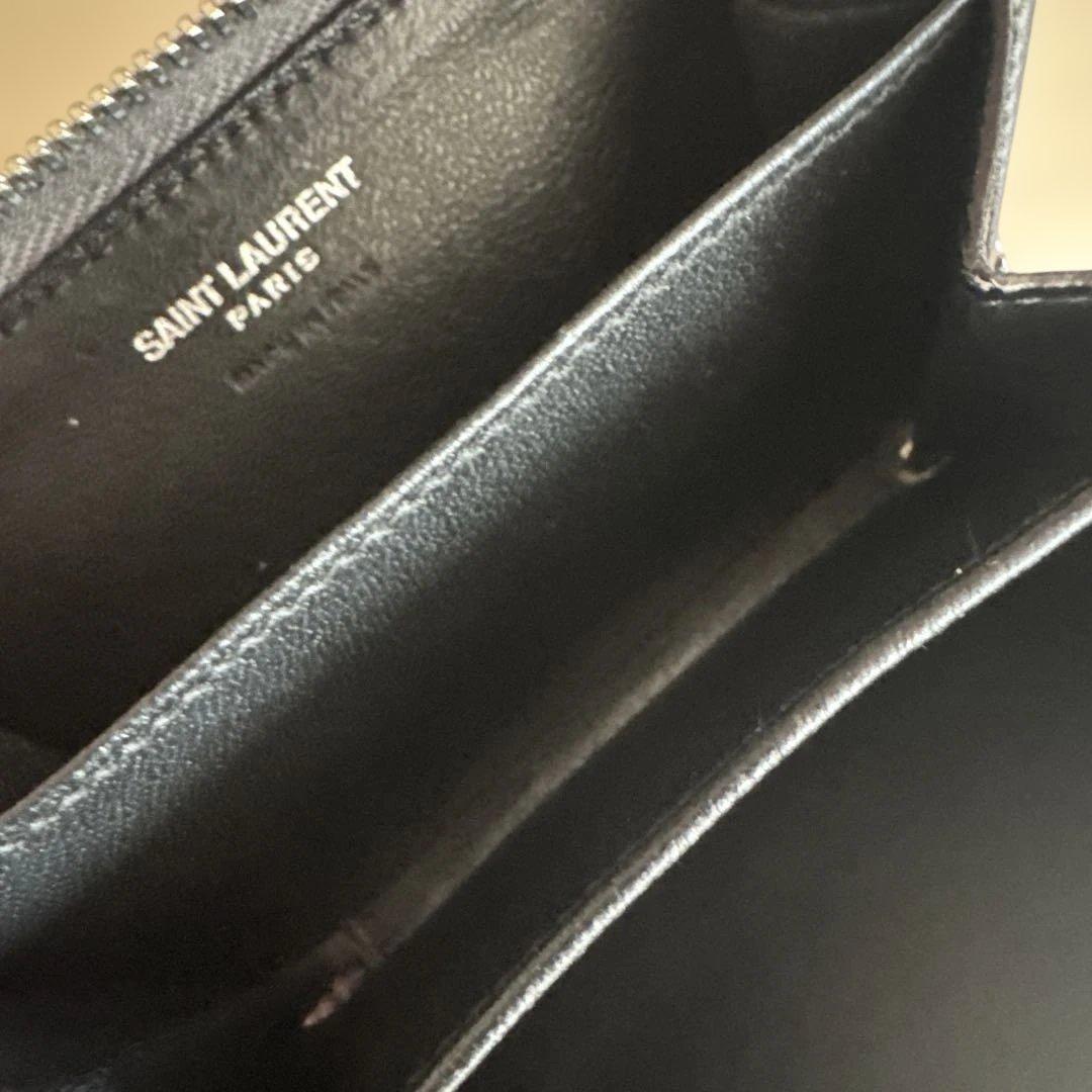 サンローラン ケース キルティングブラックラウンド 財布 パース