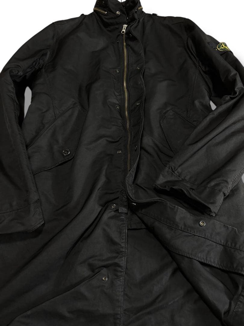 09aw/ストーンアイランド/ミリタリーモッズコート/黒/M