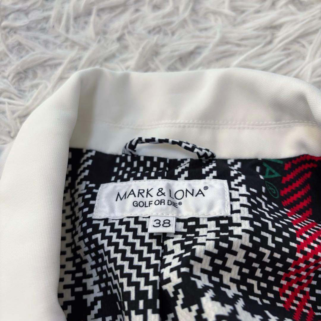 最新作 マークアンドロナ ベスト ブレザー 金ボタン ホワイト ストレッチ