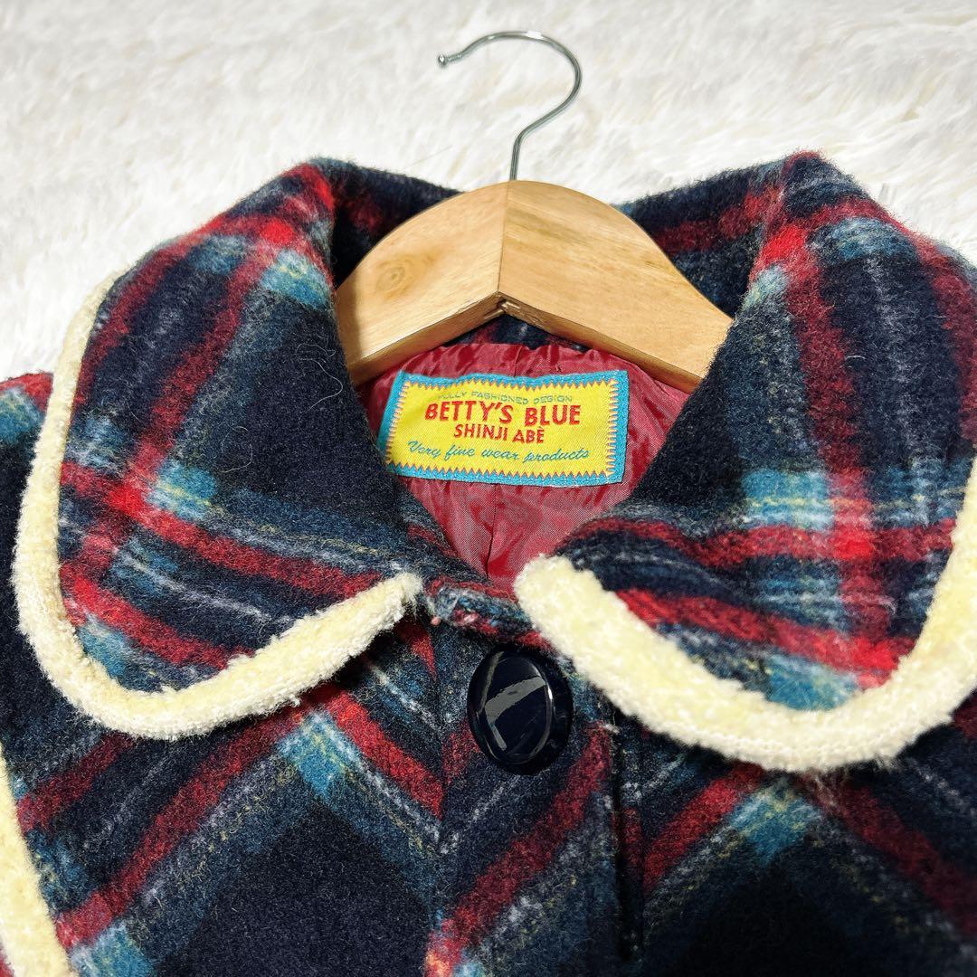 BETTY’S BLUE 平成レトロ y2k ポンチョ風 ボアコート 98