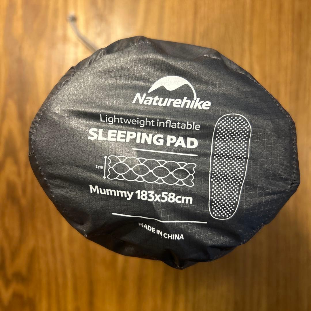 ネイチャーハイク★R値5.8★超軽量★スリーピングマット★マミー型