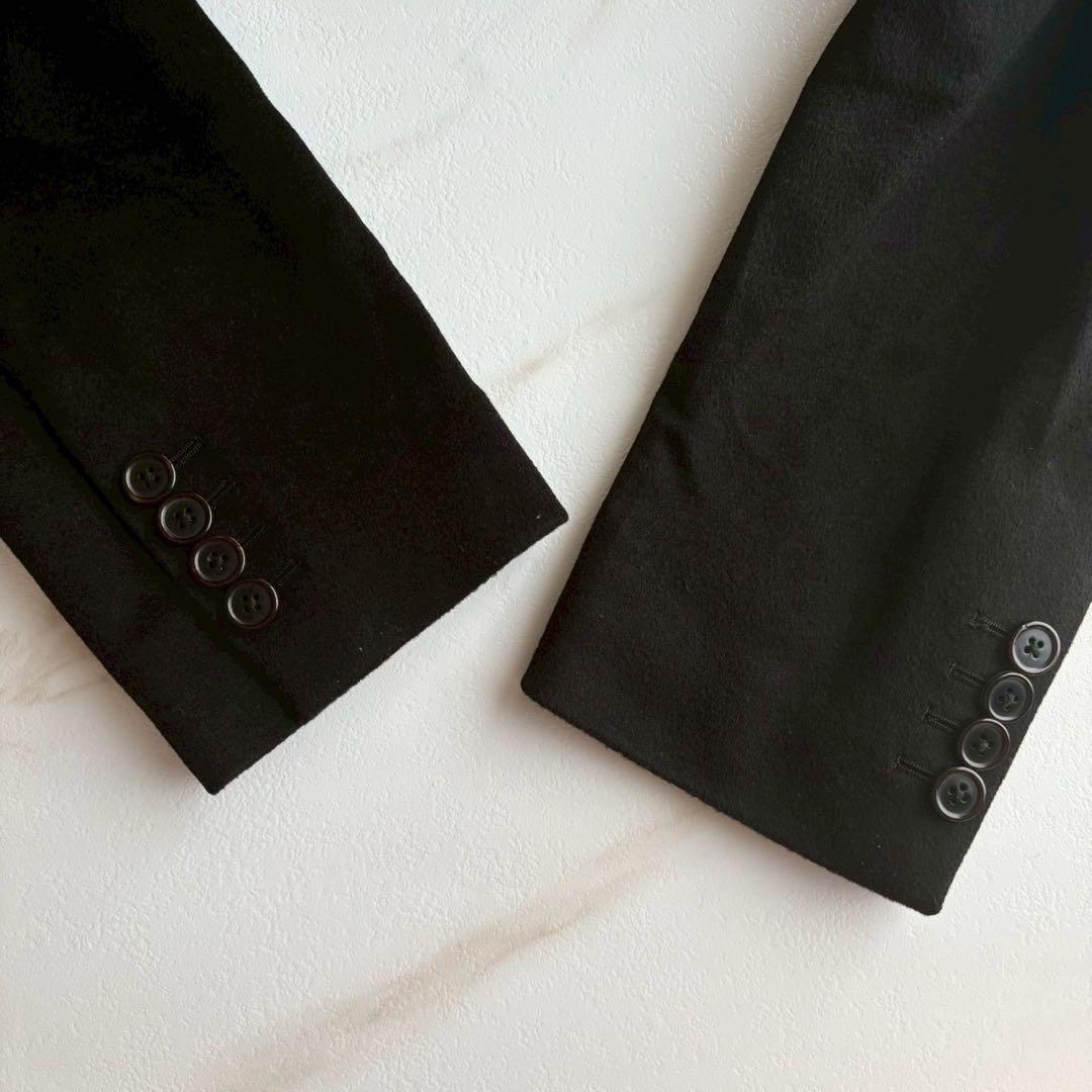 美品◆ロロピアーナ社製 カシミヤ シングル チェスターコート S 黒