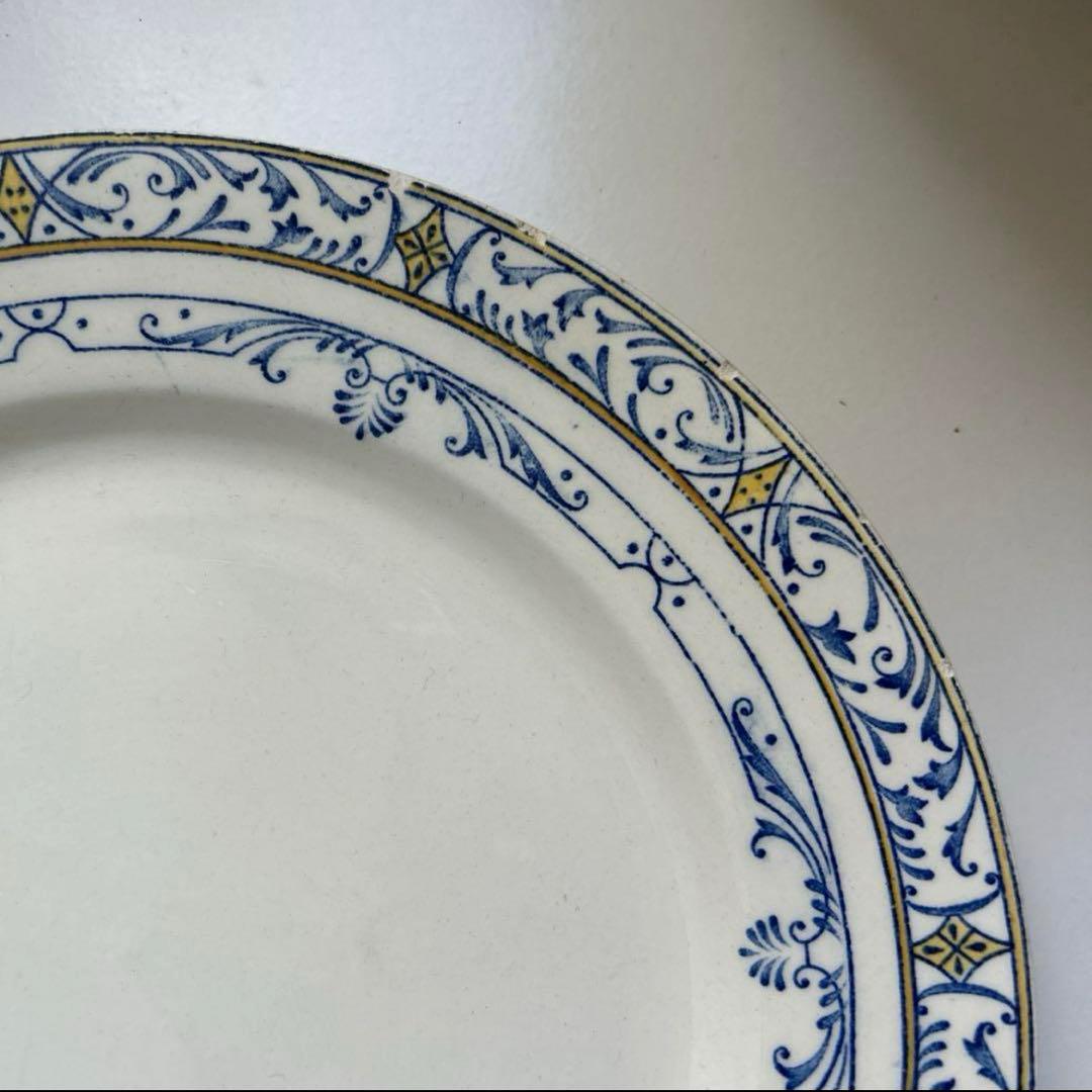 フランスアンティーク　クレイユモントロー　コルベール　ディナープレート