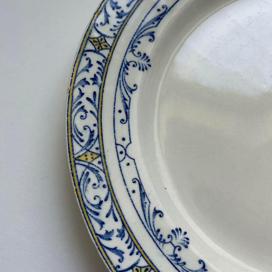 フランスアンティーク　クレイユモントロー　コルベール　ディナープレート