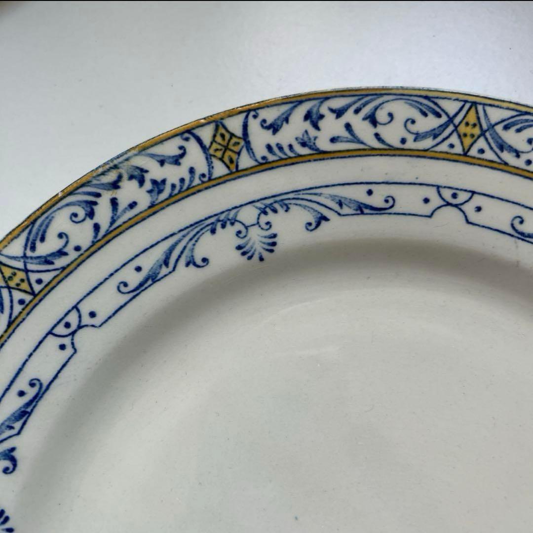 フランスアンティーク　クレイユモントロー　コルベール　ディナープレート