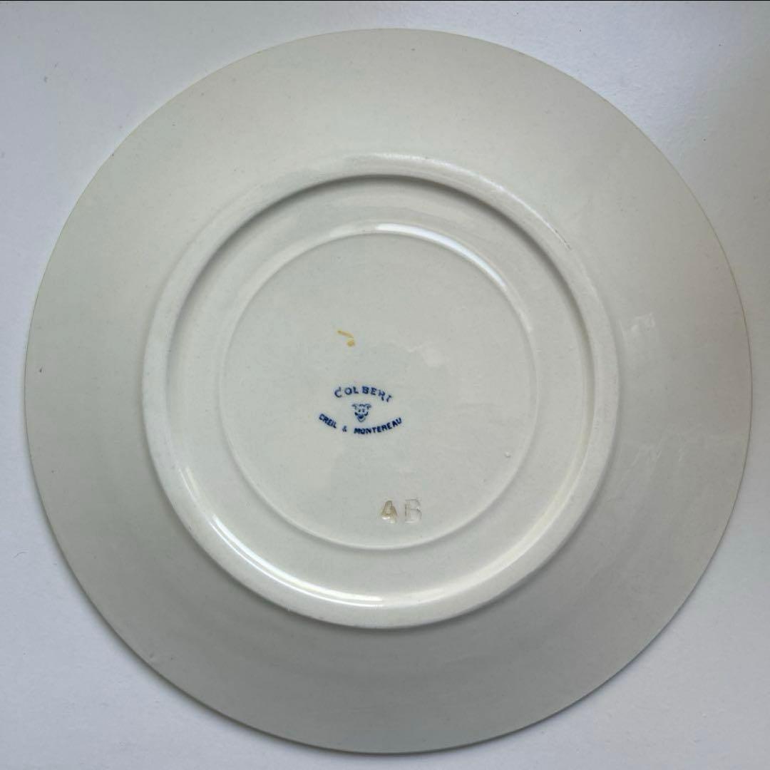 フランスアンティーク　クレイユモントロー　コルベール　ディナープレート