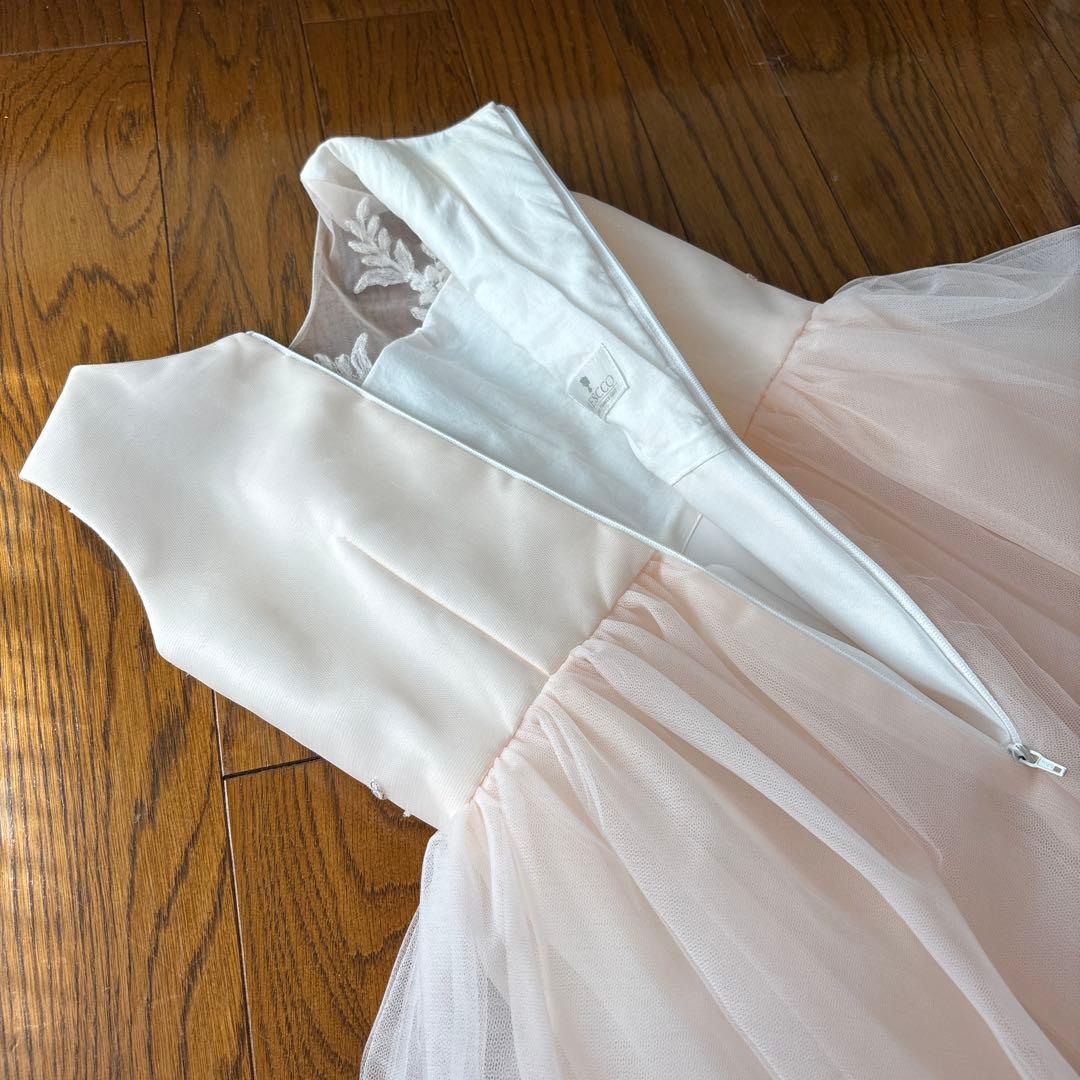 美品　DRESCCO サーモンピンクドレス　130