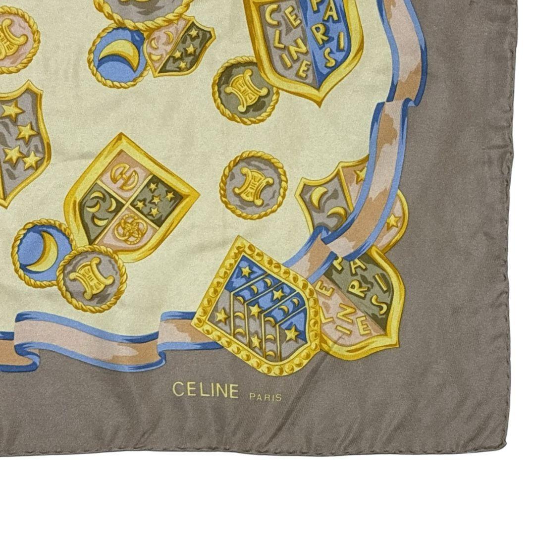 美品✨CELINE セリーヌ シルク イタリア製 大判スカーフ ストール ロゴ