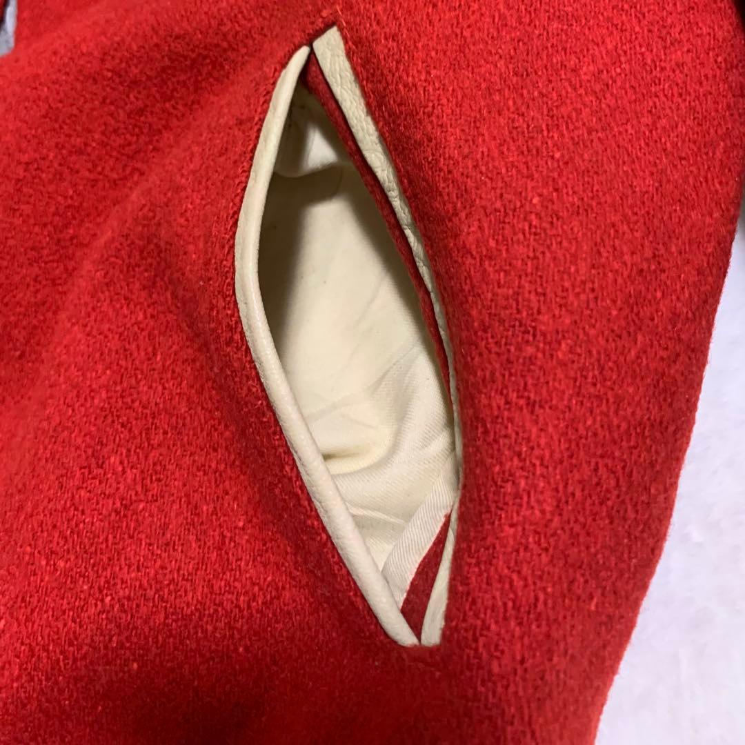 山*酢様 NFL 49ers ウール×レザー スタジャン USA製 M ゴールデ