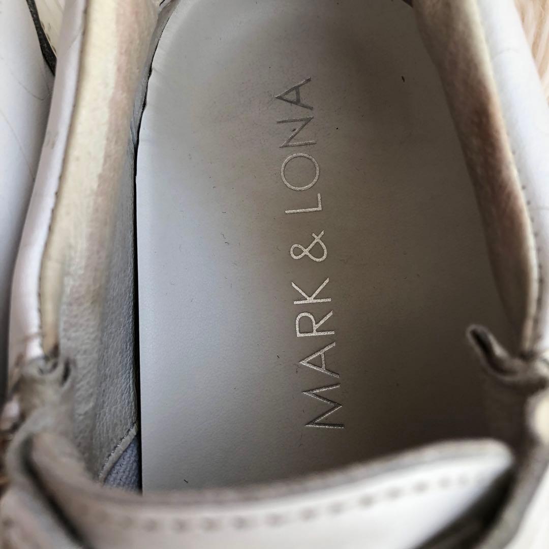 MARK&LONAマークアンドロナゴルフシューズジップスニーカーホワイト白