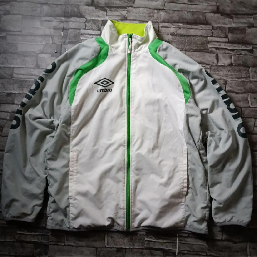 アンブロ ナイロンジャケットセットアップ バイカラー 腕ロゴ 足ロゴ サッカー