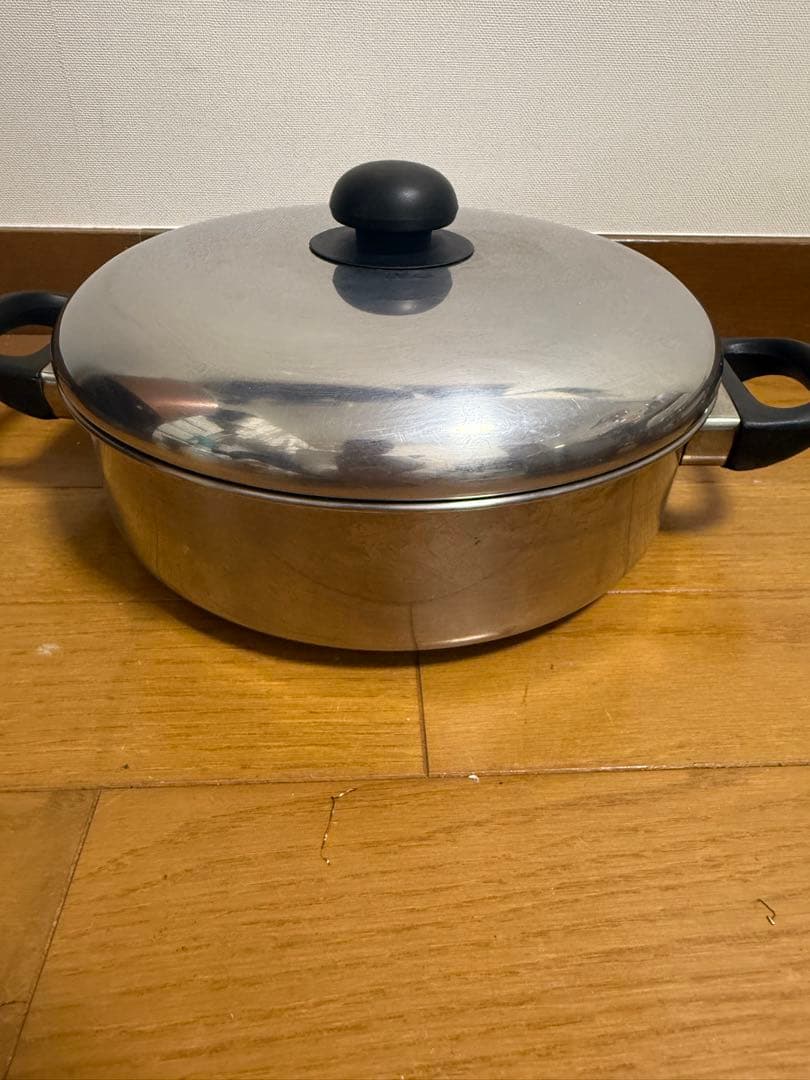 ステンレス 両手鍋 直径26cm 蓋付き　3セット