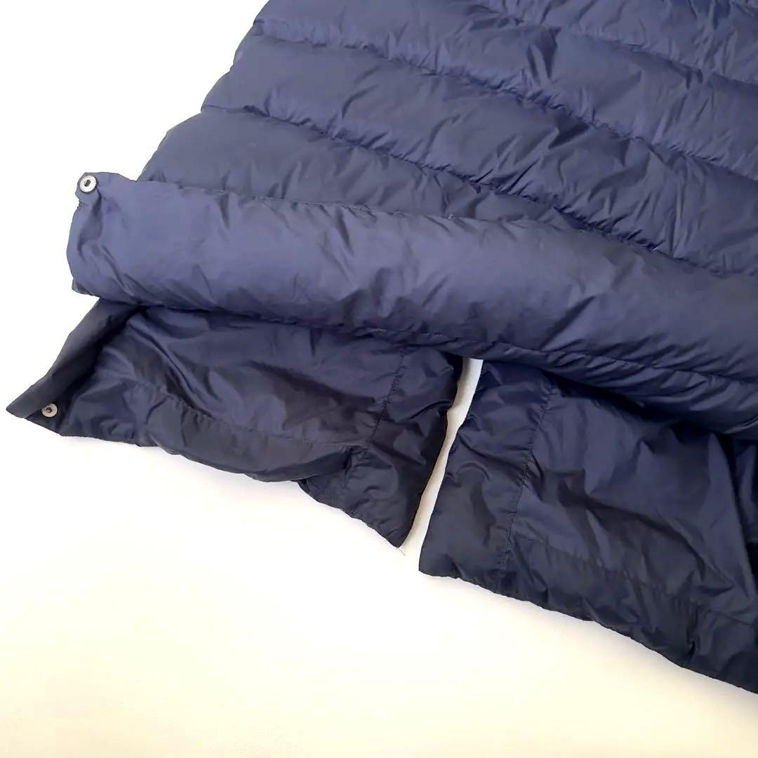 洗える　アディダス　メンズ　ダウン　ベンチコート　ネイビー XL 大きいサイズ