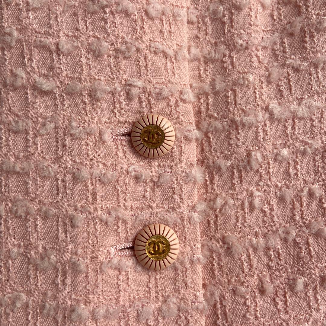 極美品】シャネル スカート サイドCCボタン❣️桜ピンク❣️入卒式も38