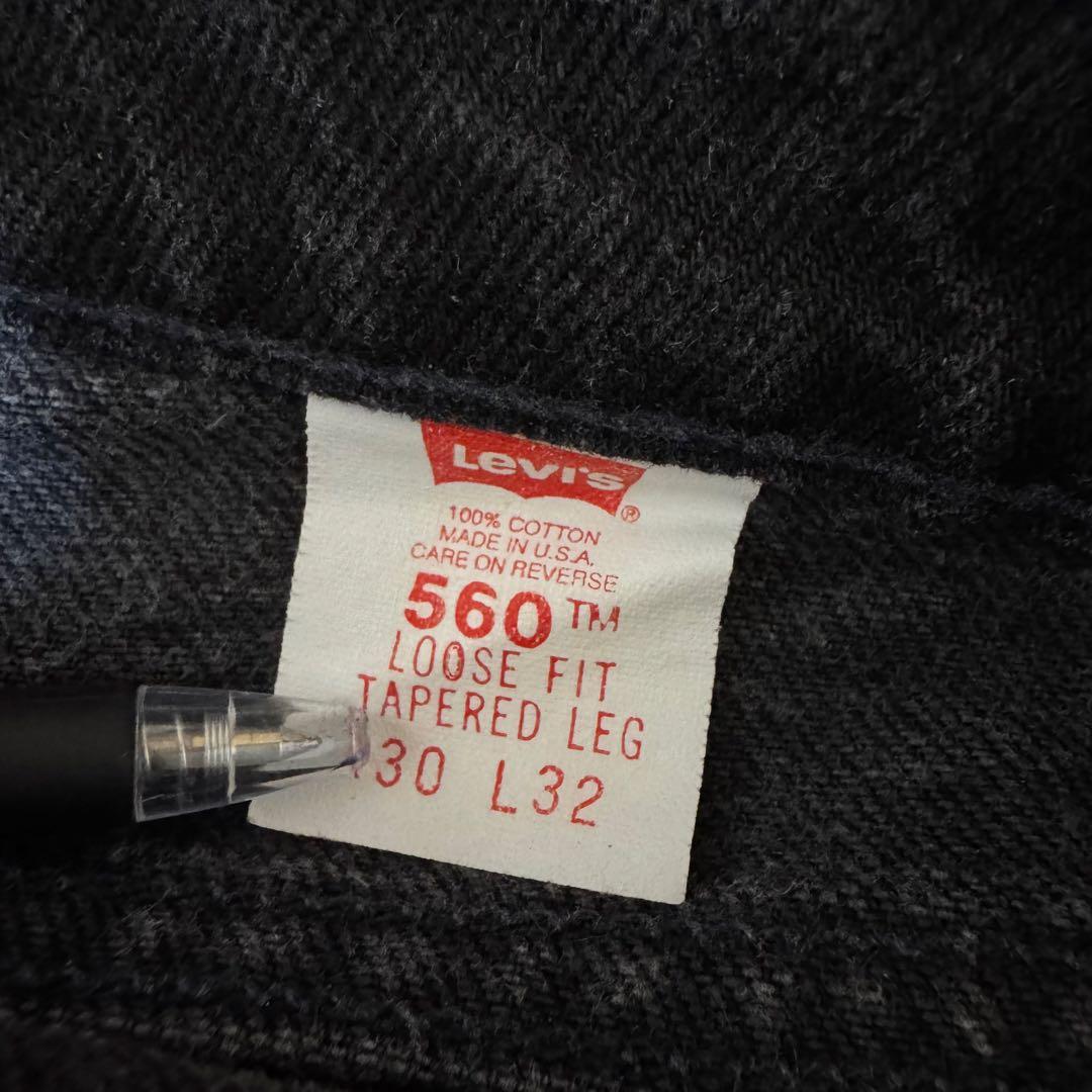 美品 levi's560-0260 USA製 ブラック 後染W30 L32 - メルカリ