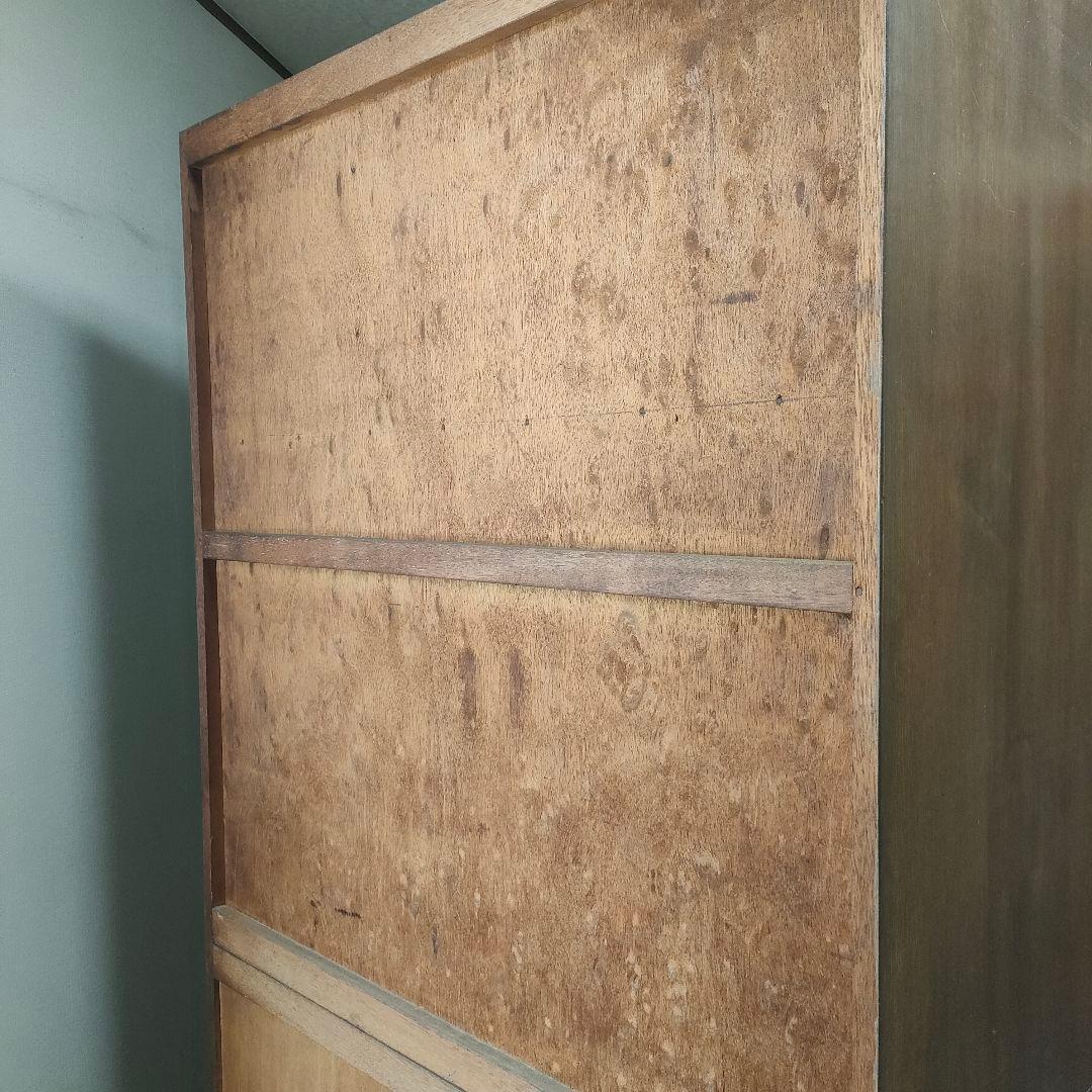 【昭和レトロ】 重ね2段 箪笥 和箪笥 収納箪笥 2扉 4引き出しブラウン