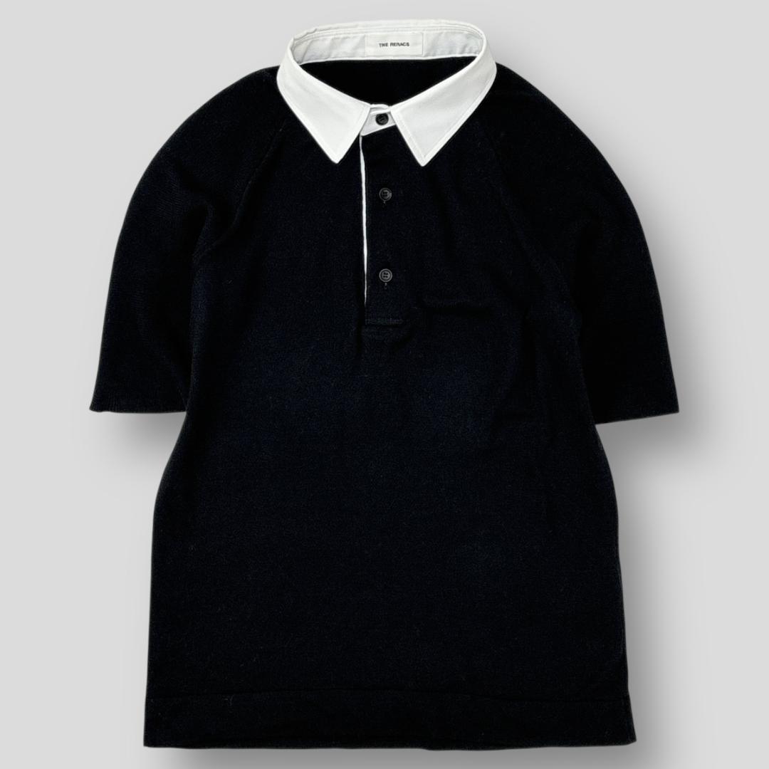 美品 THE RERACS 24SS ラグランニット ショートスリーブポロシャツ