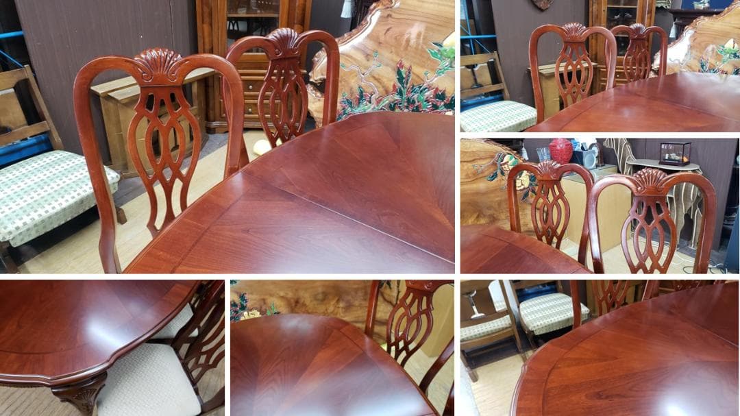 a12 アメリカ製 猫脚 ダイニング 5点セット