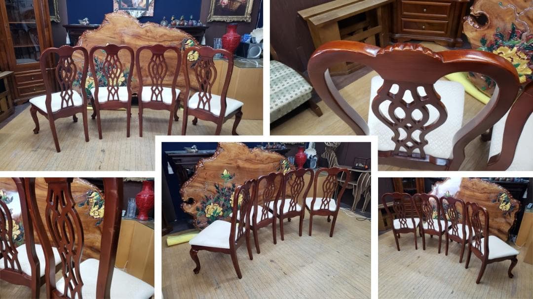 a12 アメリカ製 猫脚 ダイニング 5点セット