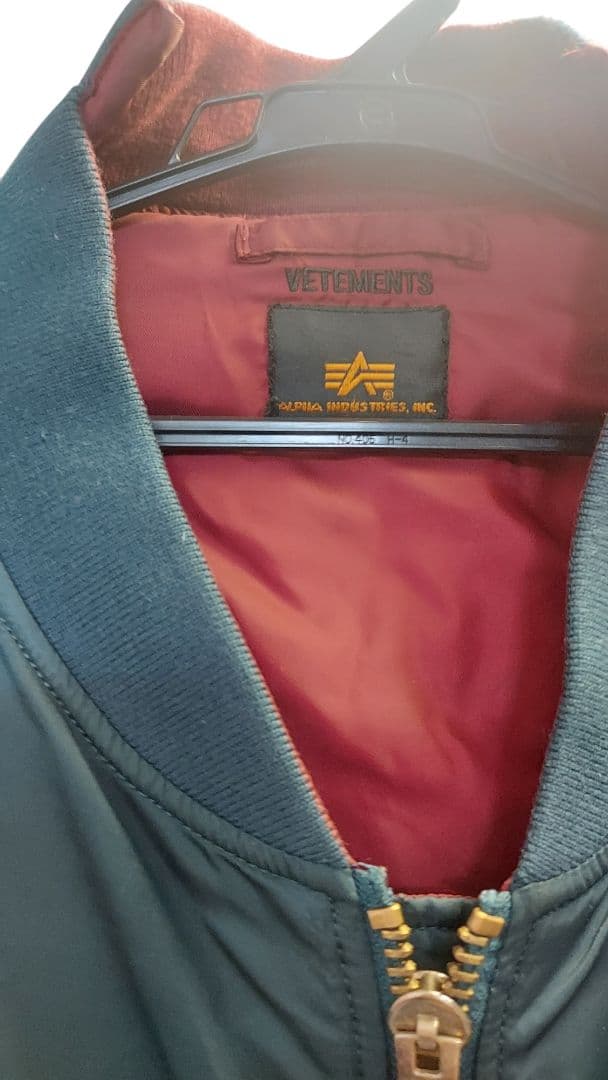 デムナ初期VETEMENS×alphaMA-1 ボンバージャケット