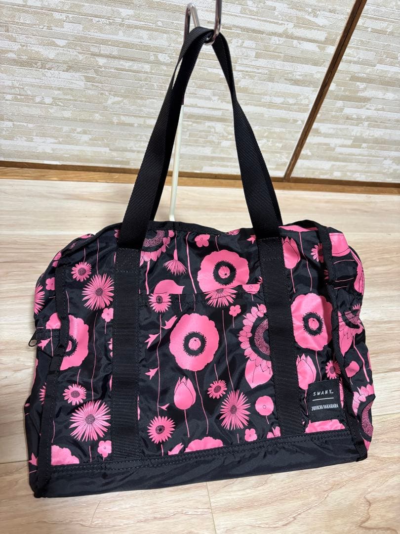 スワニー　中原淳一コラボ　キャリー　ブラック×ピンク <4輪ストッパー付>