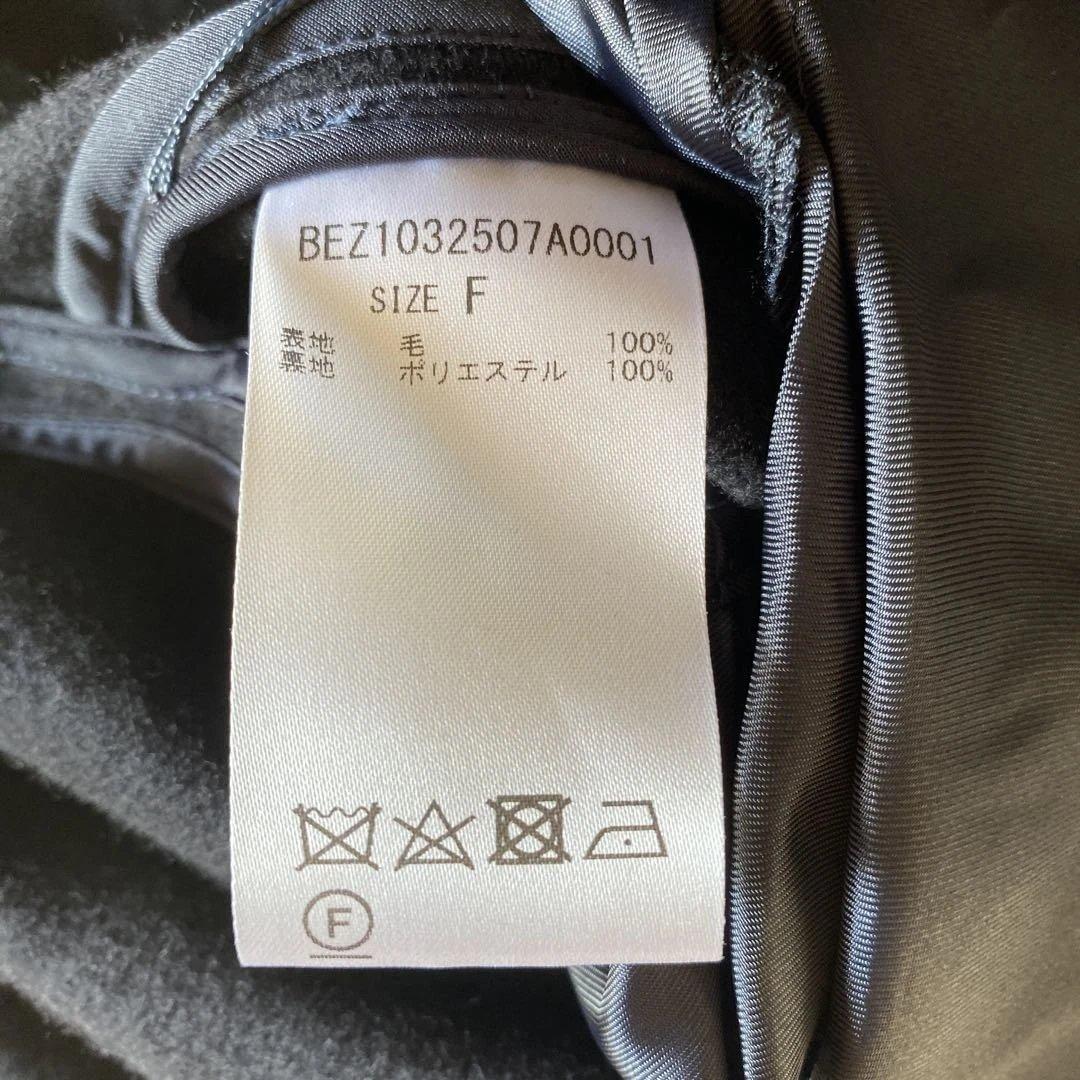 【新品・タグ付】BEARDSLEYた（ビアズリー）ウールポンチョコート ネイビー