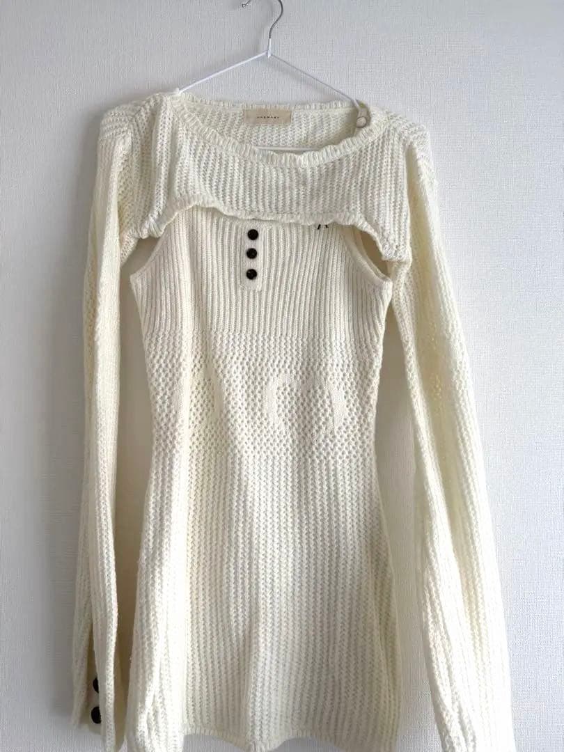 andmary アンドマリー Heart stitch mini dress - メルカリ