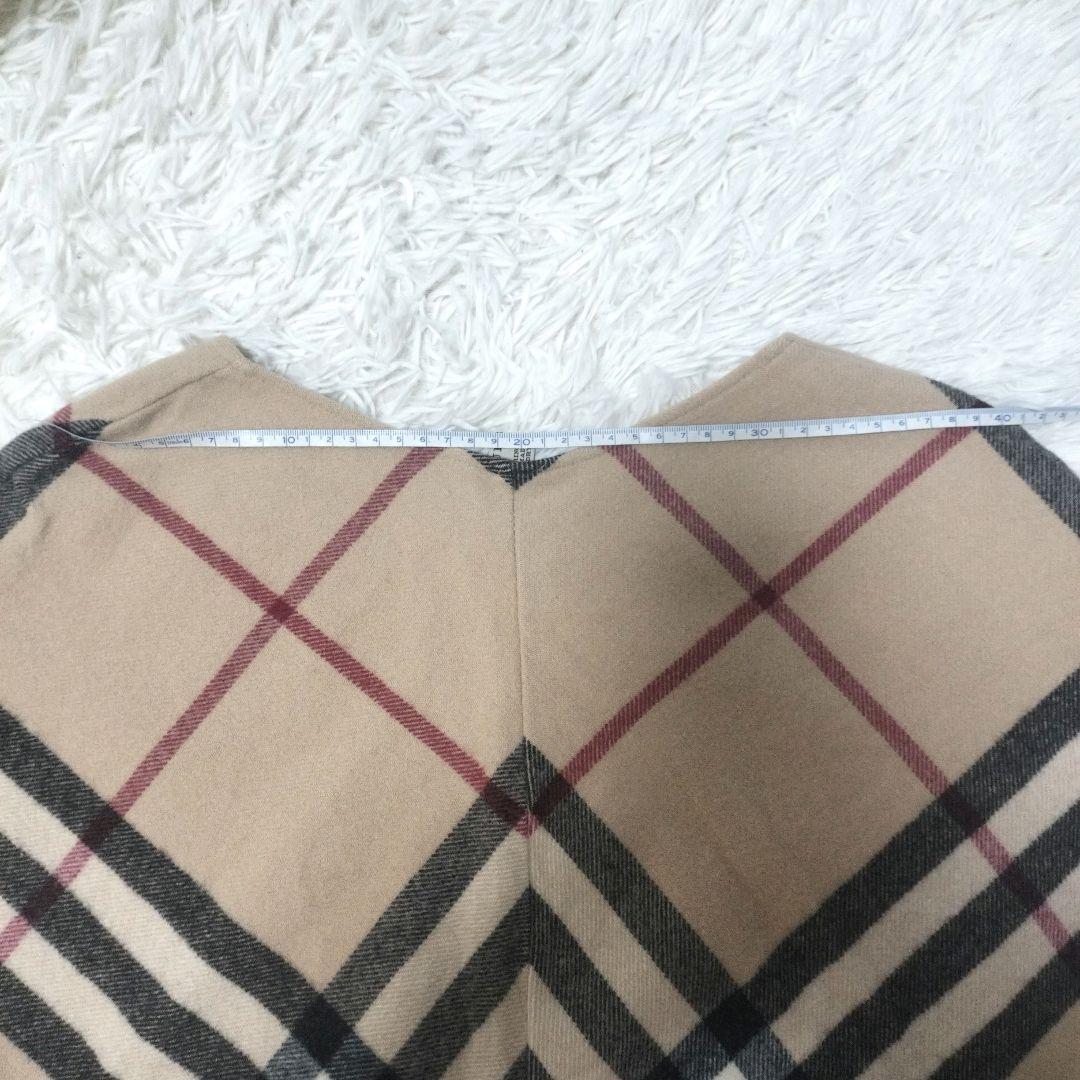 【希少】バーバリー バーバリーロンドン ウール カシミヤ ノバチェック ポンチョ