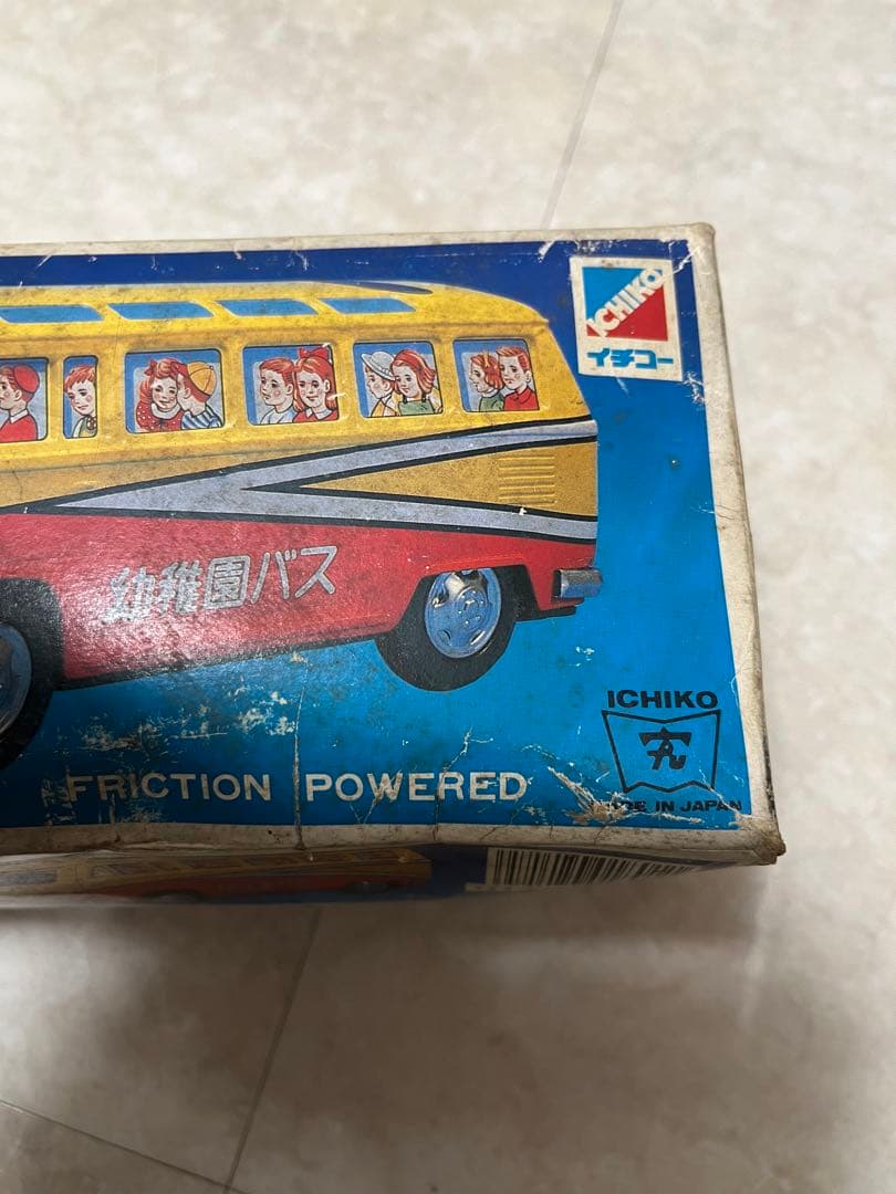 昭和レトロ イチコーのブリキ幼稚園バス VWワーゲンバス - メルカリ